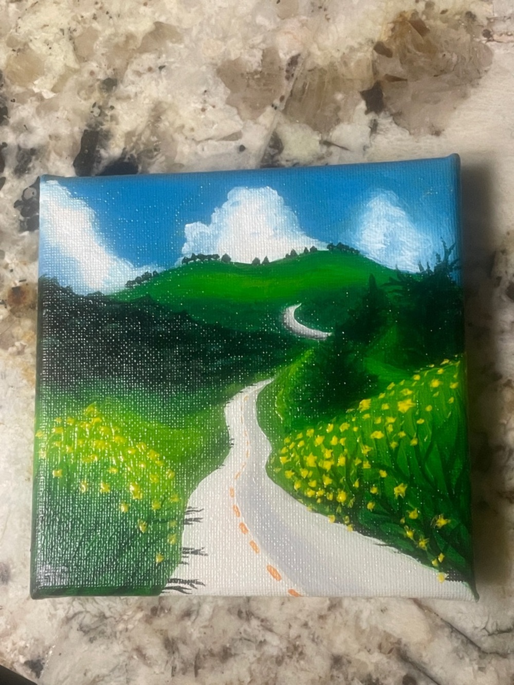 Small painting 4 inches x 4 inches